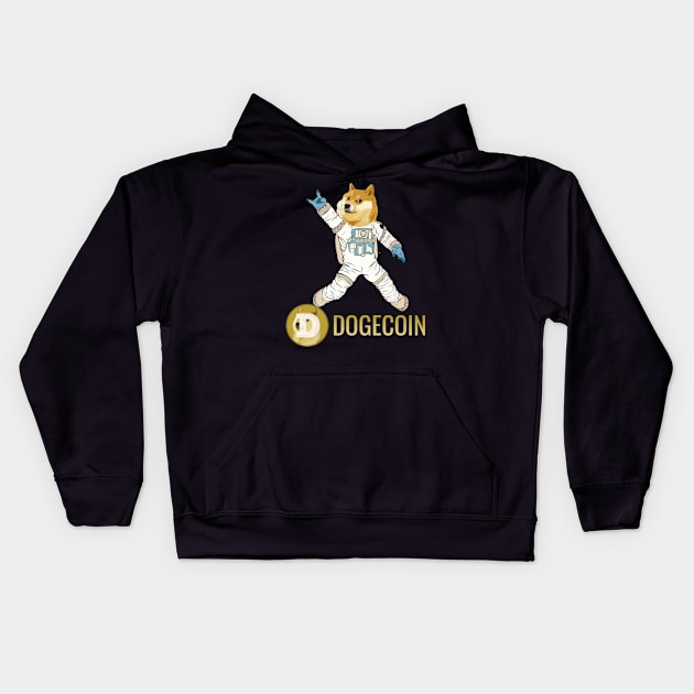 Dogecoin coin Crypto coin Cryptocurrency Kids Hoodie by JayD World